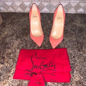 Coral Suede Christian Louboutin Heels